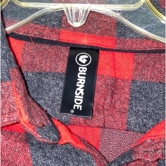 Burnside “Elk Life” red & black flannel shirt. Size Large GUC - Picture 5 of 6